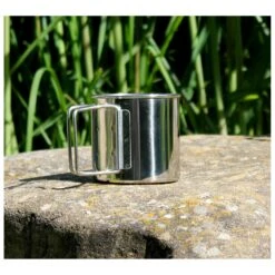 Basic Nature - Stainless Steel Cup With Foldable Handle 9 Basic Nature - Stainless Steel Cup With Foldable Handle -PRIM Camping Shop basic nature stainless steel cup with foldable handle detail 6
