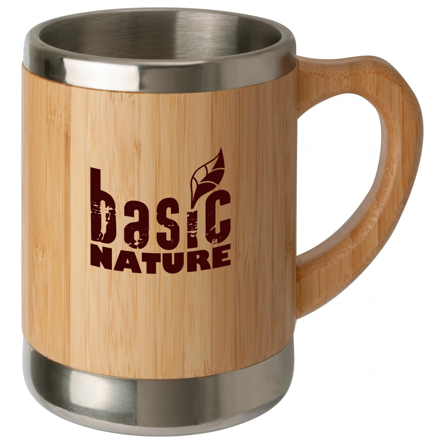 Basic Nature - Stainless Steel Mug - "Bamboo" - Cup 4 Basic Nature - Stainless Steel Mug - "Bamboo" - Cup - Image 2