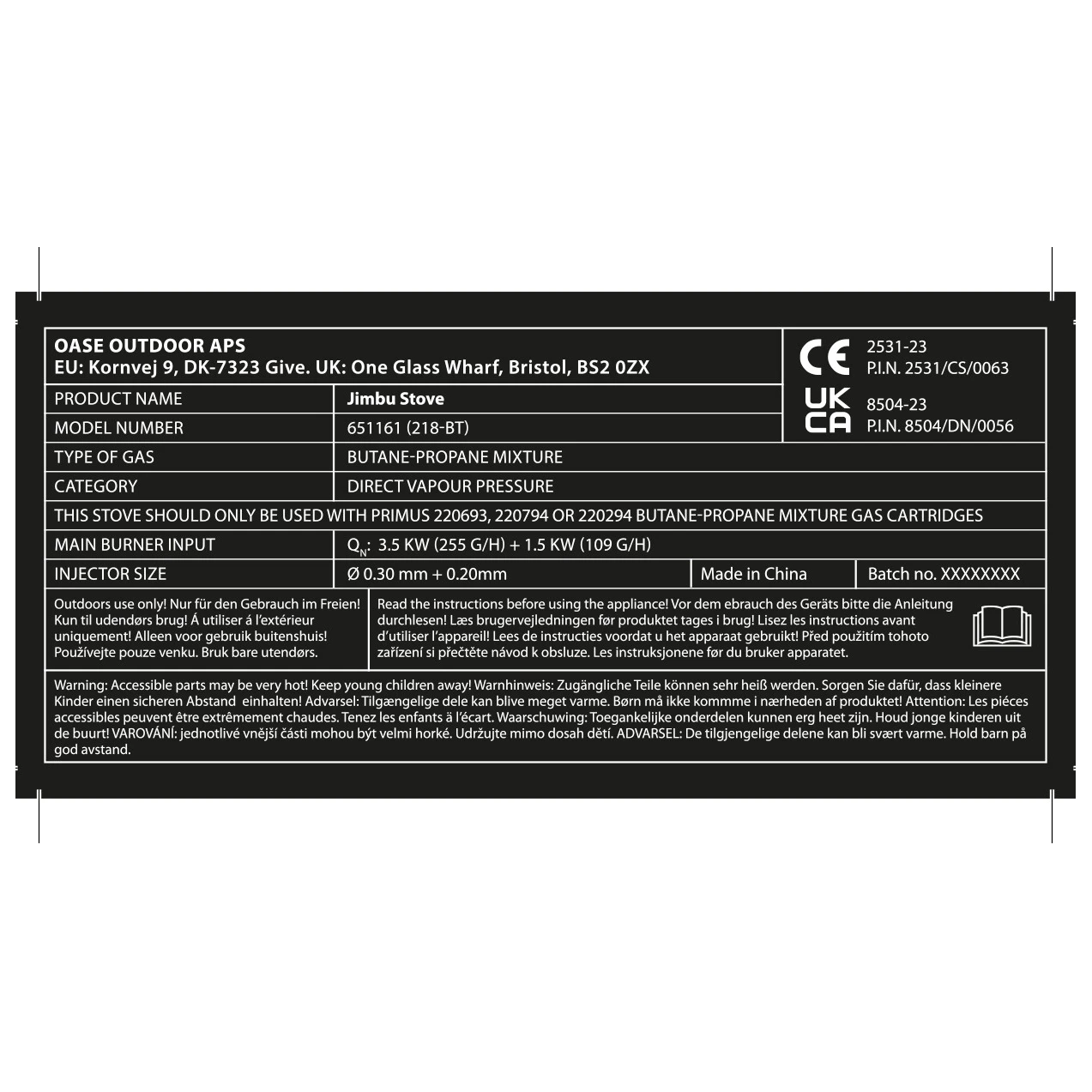 Outwell - Jimbu Stove - Gas Stove 6 Outwell - Jimbu Stove - Gas Stove - Image 4