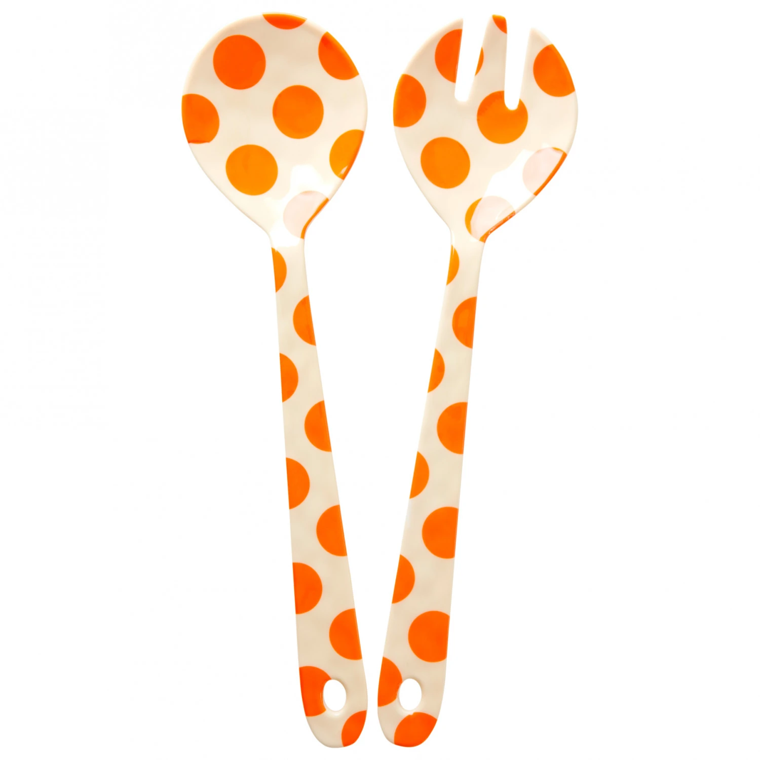 Rice - Melamine Salad Spoon And Fork - Cutlery Set 3 Rice - Melamine Salad Spoon And Fork - Cutlery Set