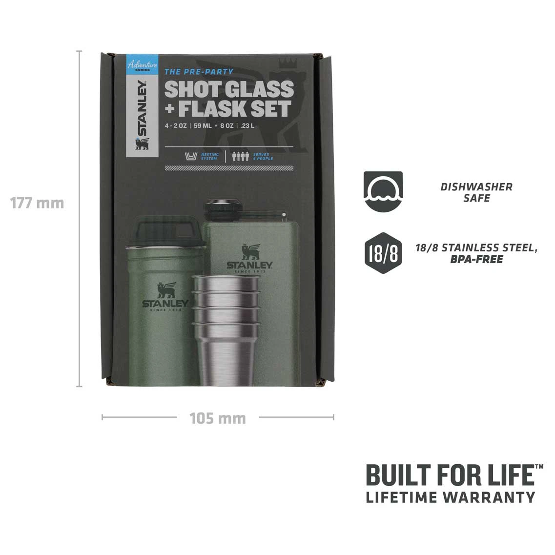 Stanley - Adventure Shot + Flask Gift Set 5 Stanley - Adventure Shot + Flask Gift Set - Image 3