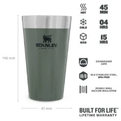 Stanley - Adventure Stacking Vacuum Pint - Insulated Mug 11 Stanley - Adventure Stacking Vacuum Pint - Insulated Mug -PRIM Camping Shop stanley adventure stacking vacuum pint insulated mug detail 4