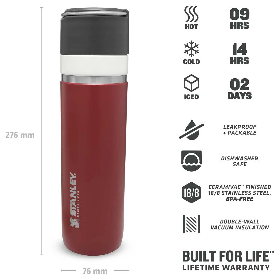 Stanley - Go Ceramivac 0,7 L - Insulated Bottle 6 Stanley - Go Ceramivac 0,7 L - Insulated Bottle - Image 4