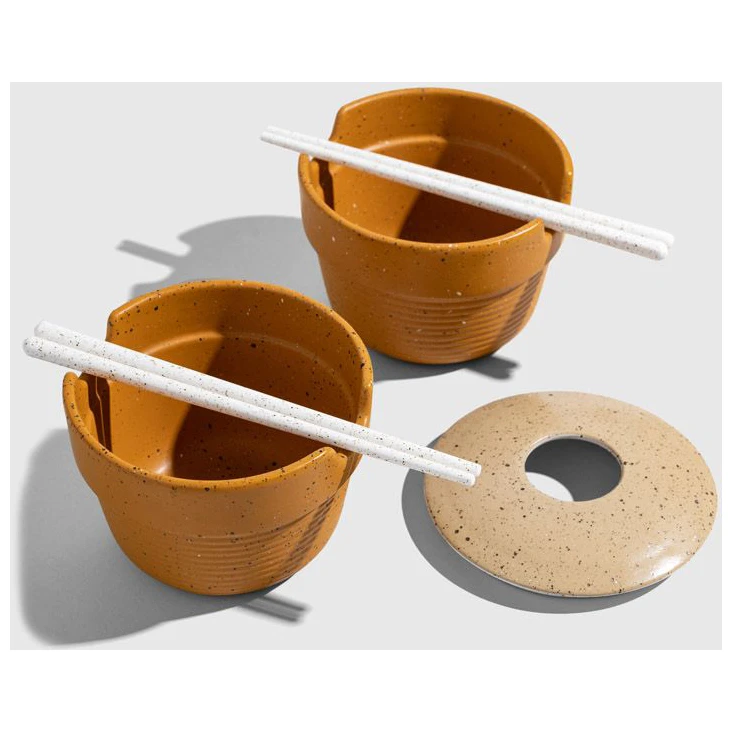 United By Blue - Stackable Stoneware Noodle Bowl 2-Pack - Food Storage 4 United By Blue - Stackable Stoneware Noodle Bowl 2-Pack - Food Storage - Image 2