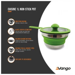 Vango - Cuisine 1L Non-Stick Pot - Pot 13 Vango - Cuisine 1L Non-Stick Pot - Pot -PRIM Camping Shop vango cuisine 1l non stick pot pot detail 6
