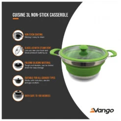 Vango - Cuisine Casserole - Pot 12 Vango - Cuisine Casserole - Pot -PRIM Camping Shop vango cuisine casserole pot detail 5